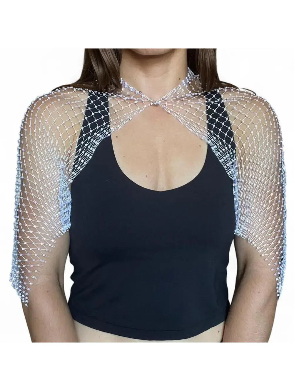 Rhinestone Mesh Fabric